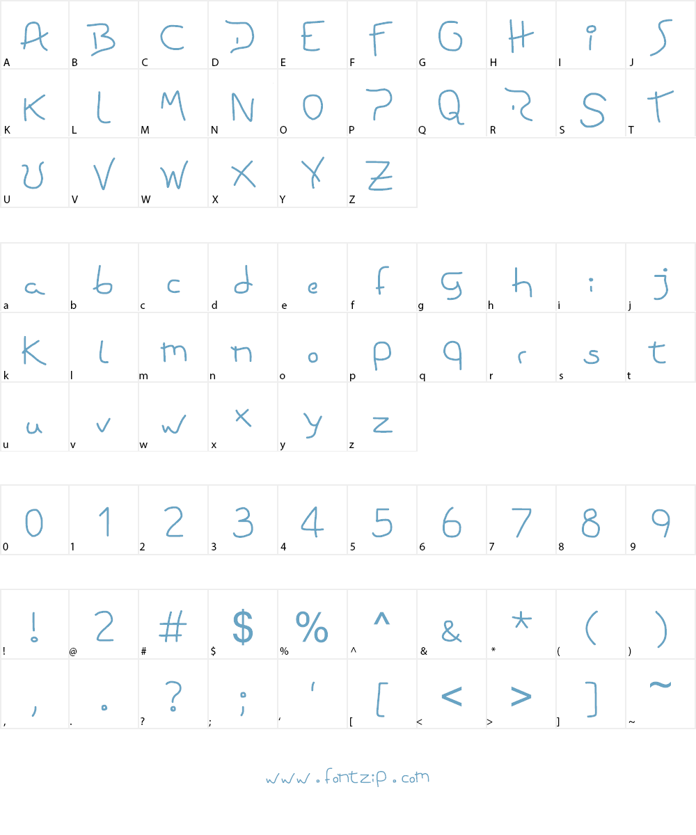 kinder garden Font Character